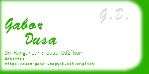 gabor dusa business card